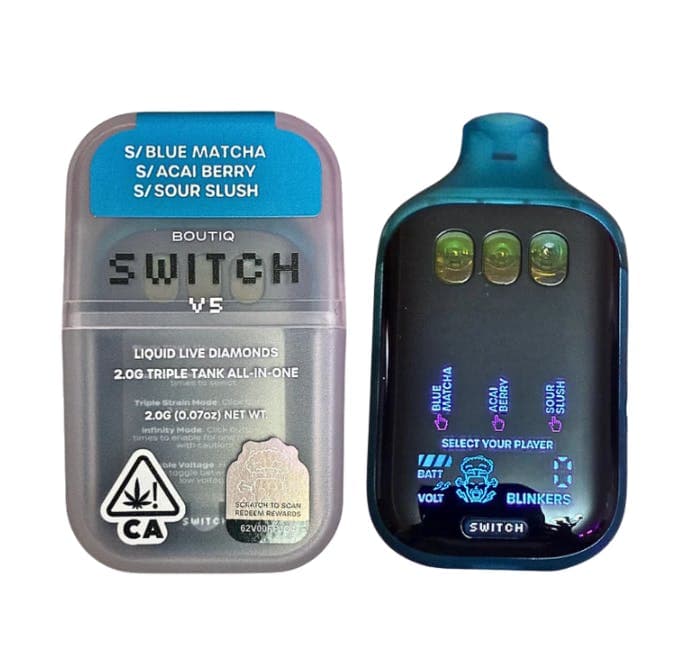 Boutiq - BOUTIQ Switch V5 – Blue Matcha (Sativa) | Açaí Berry (Sativa) | Sour Slush (Sativa) 2g